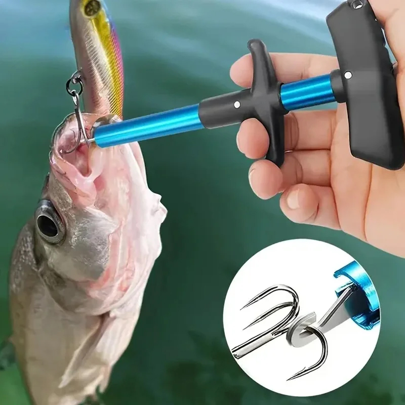 Fishing Hook Remover - เครื่องมือถอดเบ็ดตกปลา 1 ชิ้น อุปกรณ์ถอดเหยื่อตกปลา ท่ออลูมิเนียมสำหรับถอดเบ็ด แบบพกพา