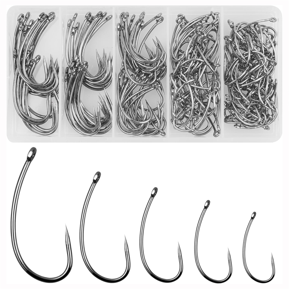 ชุดตะขอตกปลาไร้เงี่ยง180ชิ้นตะ - Fishing Hook Assortment บทวิจารณ์และราคา