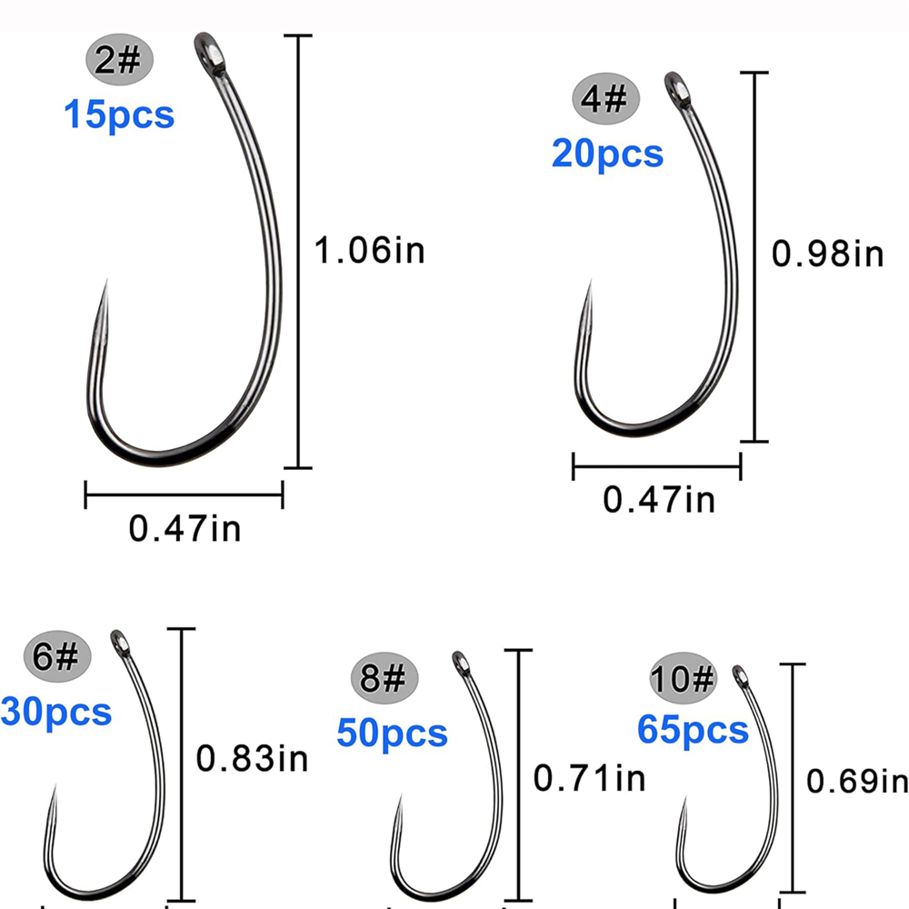 ชุดตะขอตกปลาไร้เงี่ยง180ชิ้นตะ - Fishing Hook Assortment บทวิจารณ์และราคา