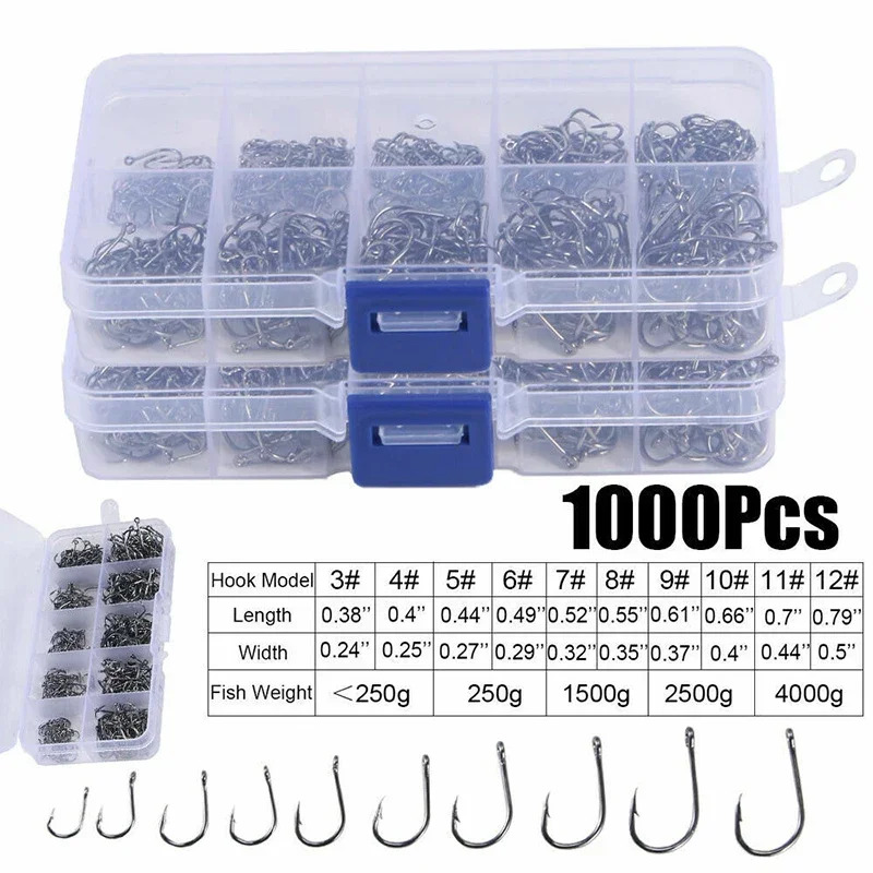 เบ็ดตกปลาเหล็กกล้าคาร์บอน แข็ง - Fishing Hook Assortment บทวิจารณ์และราคา